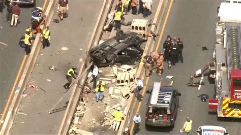 695 accident yesterday. At least six people were killed in a crash on I-695 Wednesday afternoon in Baltimore County, according to Maryland State Police. 