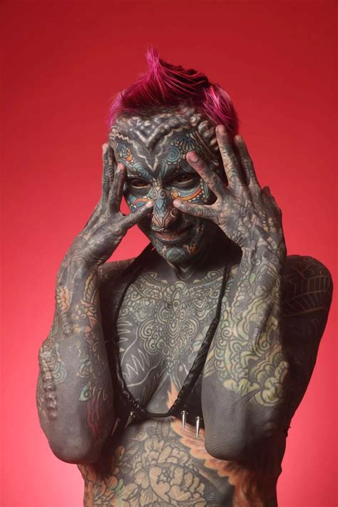 69yearold the most tattooed woman ever with 98.75 of her