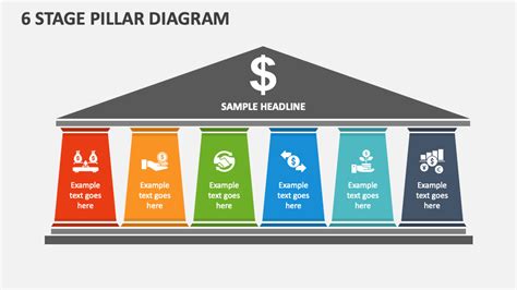 6Step Pillar Diagram PowerPoint Template & Google Slides