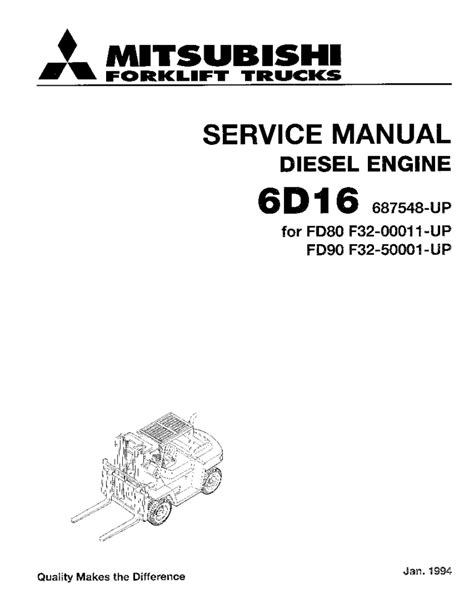 Download 6D16 Mitsubishi Engine Workshop Manual 