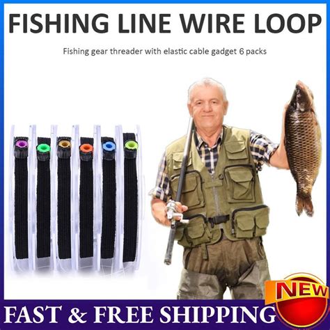 6pcs Fly Fishing Tippet Holder Leading Rope Fishing Wire Loop