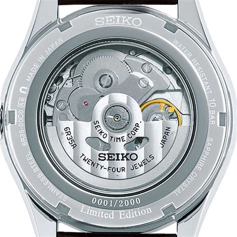 6r35 movement.  6 Ref: L3.  Movement: Three-hand Japanese caliber 6R35 automatic movement, with...