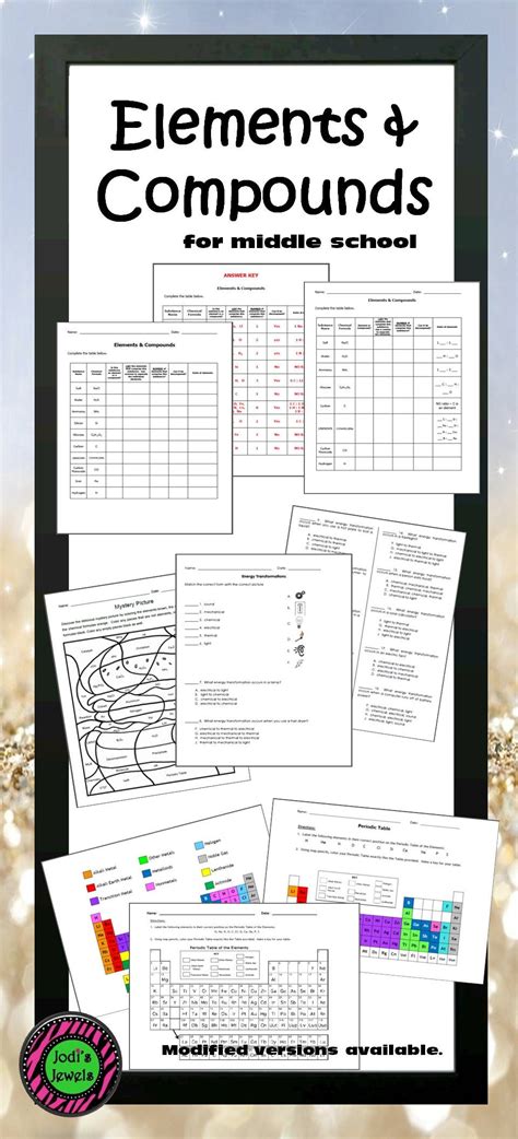 6th Grade Elements And Compounds Worksheet Answers Kidsworksheetfun