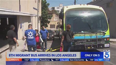 6th bus carrying migrants from Texas arrives in Los Angeles