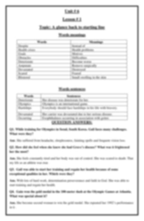 6th English Notes