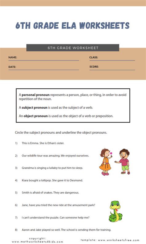 6th Grade Ela Worksheets Teaching Resources Tpt Sixth Grade Ela Worksheets - Sixth Grade Ela Worksheets