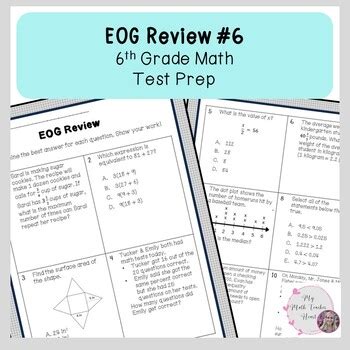 6th grade eog study guide for reading