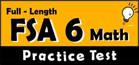 6th Grade Fsa Math Practice Test