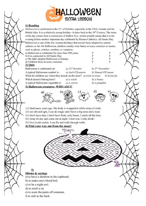 6th Grade Halloween Worksheets Amp Teaching Resources Tpt Halloween Worksheet 6th Grade - Halloween Worksheet 6th Grade