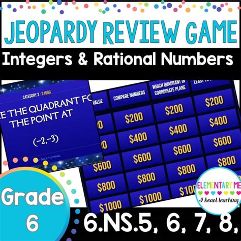 6th Grade Jeopardy Math