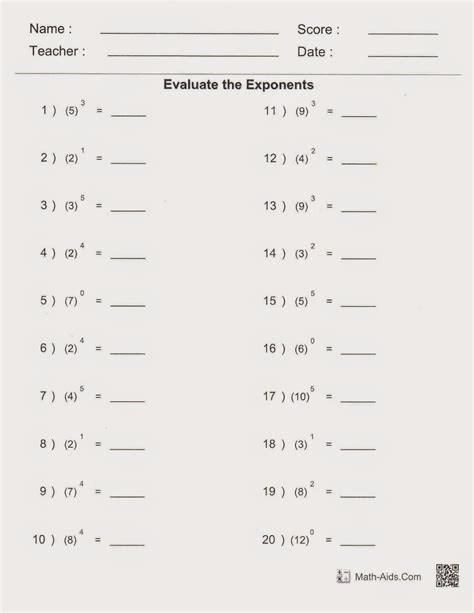 6th Grade Level Worksheets On Exponents And Order 6th Grade Expression Worksheet - 6th Grade Expression Worksheet
