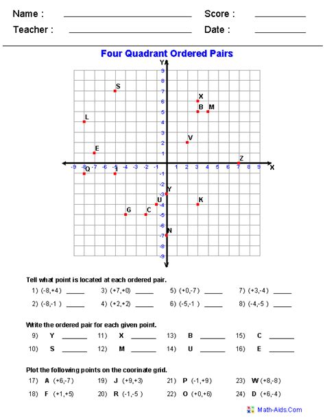 6th Grade Math Coordinate Plane Worksheets Bytelearn Coordinate Plane Worksheet 6th Grade - Coordinate Plane Worksheet 6th Grade