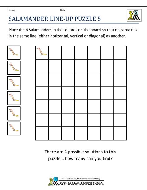 6th Grade Math Puzzles Math Salamanders Reese S 6th Grade Math Worksheet - Reese's 6th Grade Math Worksheet