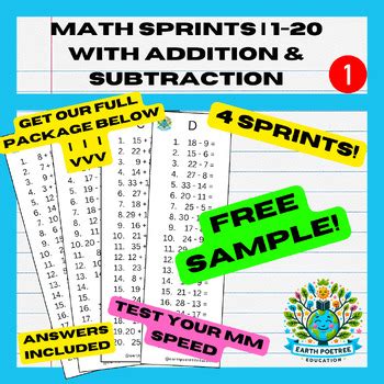 6th grade math sprints