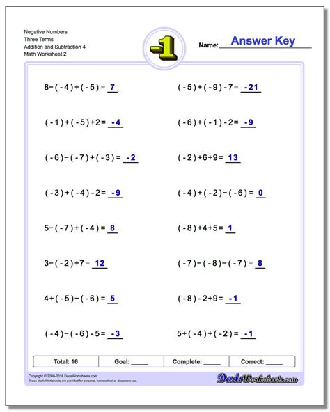 6th Grade Operations With Integers Adding Subtracting Multiplying Integer Worksheets Grade 6 - Integer Worksheets Grade 6
