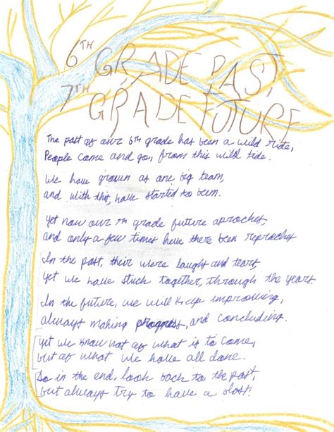 6th Grade Poem Writers In The Grove 6th Grade Poem - 6th Grade Poem