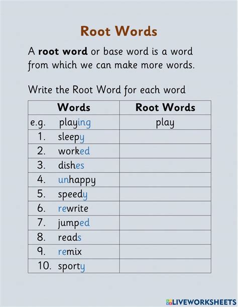 6th Grade Root Word Worksheets Learny Kids 6th Grade Root Words Worksheet - 6th Grade Root Words Worksheet