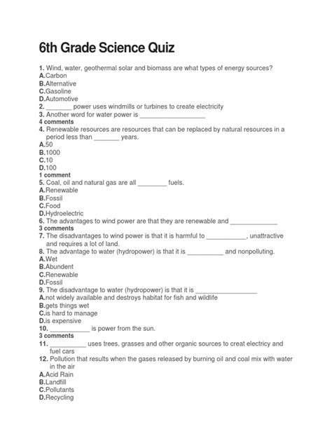 6th Grade Science Quiz Online Test Thoughtco 6th Grade Science Facts - 6th Grade Science Facts