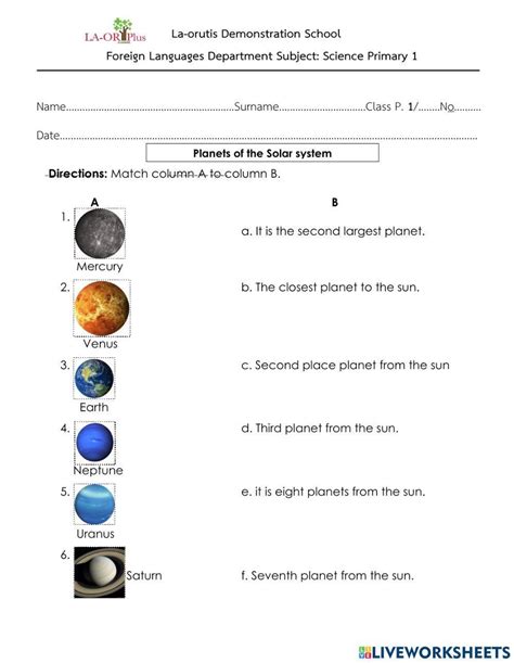 6th Grade Solar System Multiple Choice Test