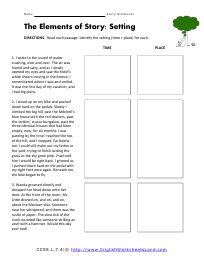 6th Grade Story Setting Worksheets Learny Kids Setting Worksheets 6th Grade - Setting Worksheets 6th Grade