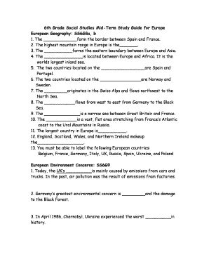 Read 6Th Grade Social Studies Midterm Study Guide 