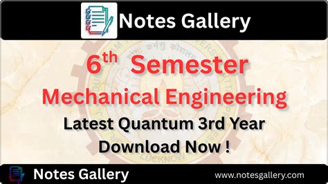 Read 6Th Sem Mechanical Engineering Notes 