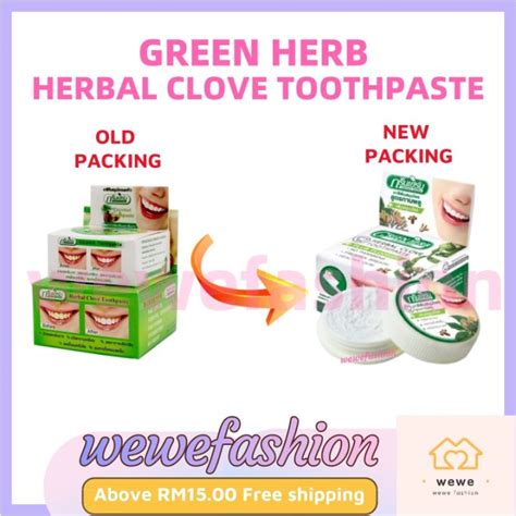 6x25g Green Herb Clove Toothpaste Free of Coconut Toothpaste …