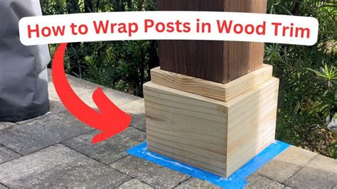 6x6 deck post wrap.  I demonstrate How to Wrap Posts with Wood Trim | Decorative Trim for Base o...