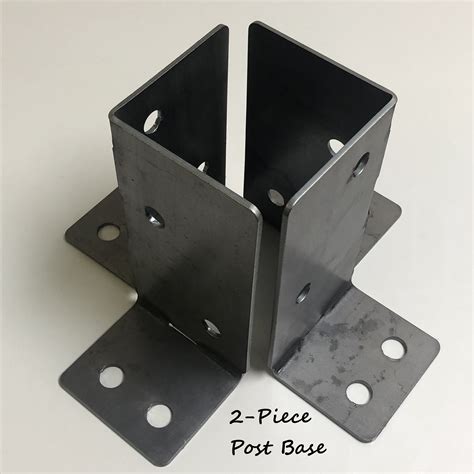 Features. Drill setting is the most accurate method of placement. Can be installed after the concrete work is complete. Includes wood to bracket connecting hardware and 5/8" x 6" screw type wedge anchor. Used with 4" x 6" post. (2) 1/2" x 5" hex head bolts included. (4) 1/4" x 3" screws included.. 