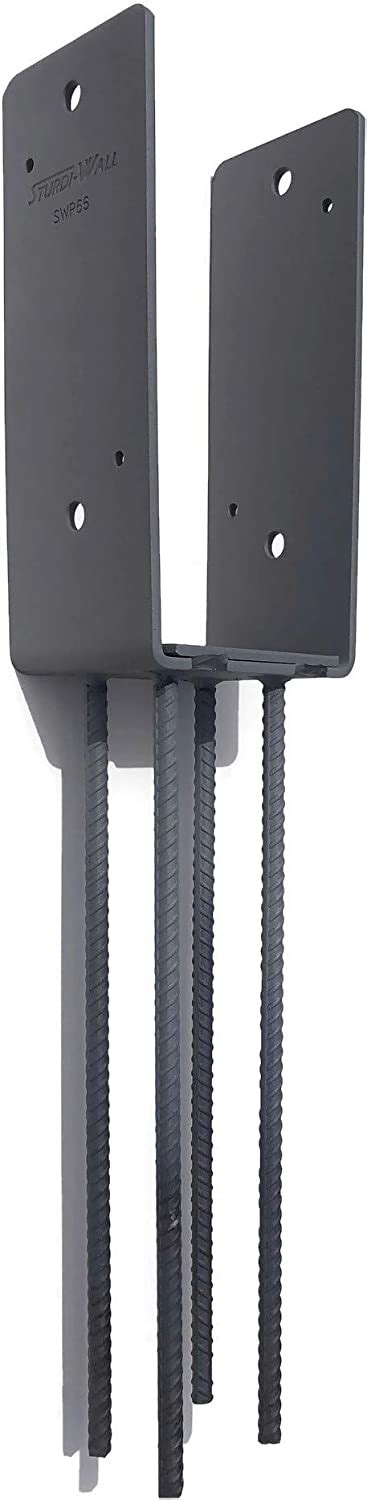 6x6 post bracket wet set.  Bracket requires two 1/2&Prime; x 6-1/2&Prime; 316L bolts.  P...