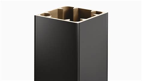 6x6 post wrap black.  Durable and easy to install, perfect for dimensional lumber posts.  w...