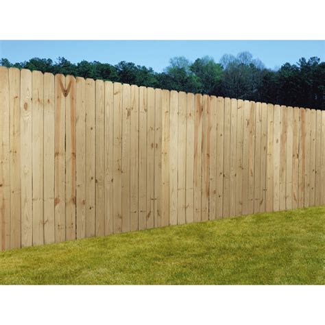 This pressure treated pine privacy fence panel offers true privacy. The pickets meet edge-to-edge so you can't see between them. It stands 6-ft tall, and features a dog ear style top. This panel is easy to install and includes double-nailed pickets for durability. Features (3) 2x3 backer rails for added support.