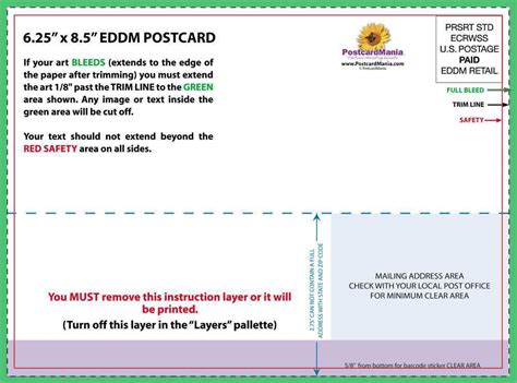 6x9 Postcard Template Indesign