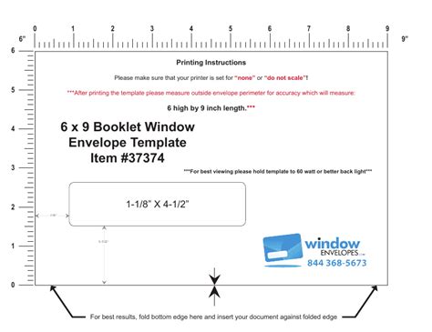 6x9 Window Envelope Template