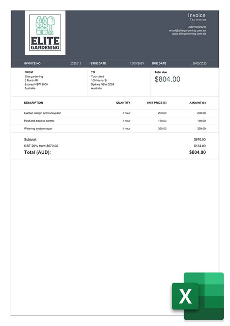 7+ Landscape Invoice Sample Excel Templates