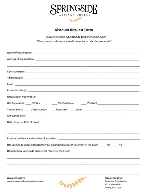 7+ Sample Discount Request Forms & Templates Word Excel PDF Formats