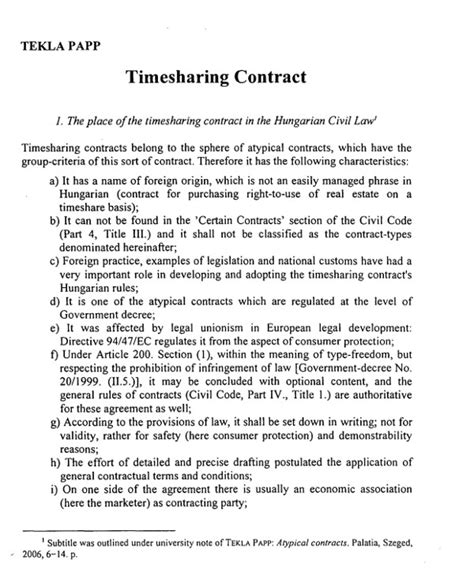 7+ Timeshare Contract Examples in PDF Word Examples