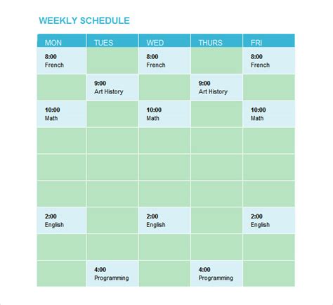 7+ Weekend Scheduled Samples Sample Templates