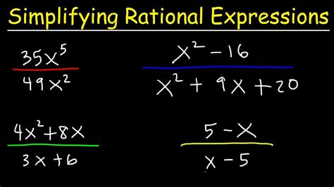 7 1 Simplifying Rational Expressions Mathematics Libretexts Simplify Math Expressions - Simplify Math Expressions