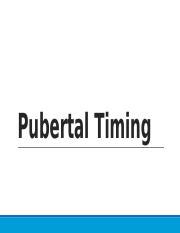 7 5 what factors influence the timing of puberty - Course Hero