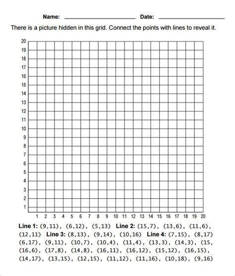 7 Best Images of Math Mystery Coloring Grid Worksheet Coordinate Grid