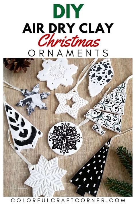 7 Easy Air Dry Clay Christmas Ornaments ideas - muktibox.com
