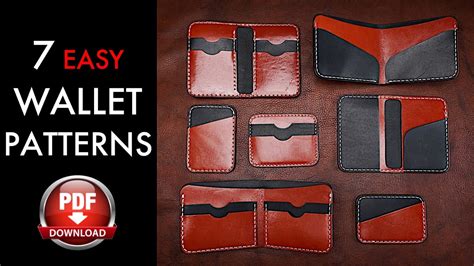7 Easy Leather Wallet Patterns Pattern Download and DIY Tutorial