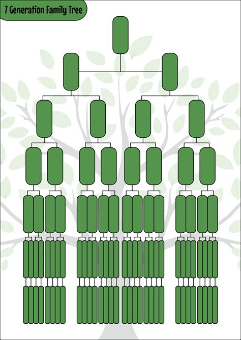 7 Generation Blank Family Tree Template 10 Generation Free