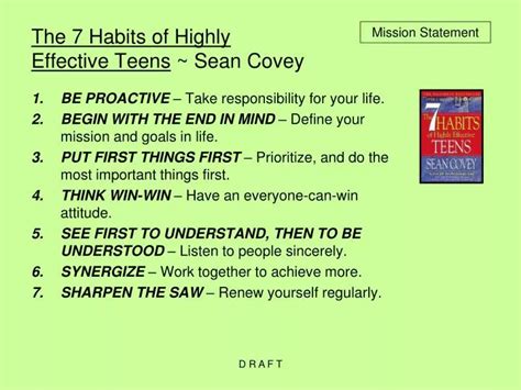 7 Habits Of Highly Effective Teens slidesharedocs
