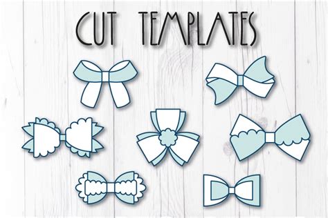 7 Hair Bow Template Svg Faux Leather Bow Template Cricut 239642 Svgs Design Bundles