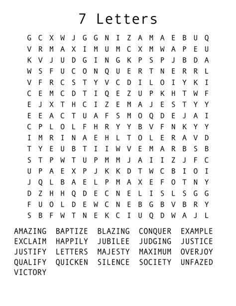 7 Letters Word Search WordMint