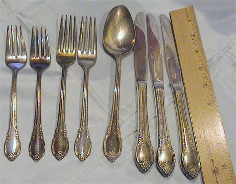 7 Pc Mixed Antique Vintage Silver plate eBay