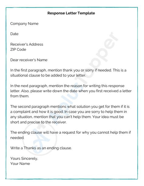 7 Response Letter Samples Format, Examples and How To Write Response