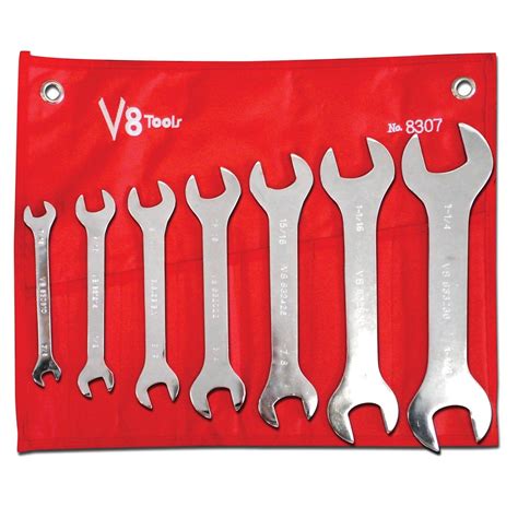 7 SAE Piece Super Thin Wrench Set V8 8307 - usatoolsinc.com